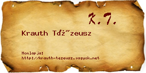 Krauth Tézeusz névjegykártya